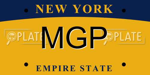 MGP New York License Plate