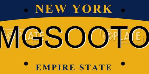 MGSOOTO New York License Plate