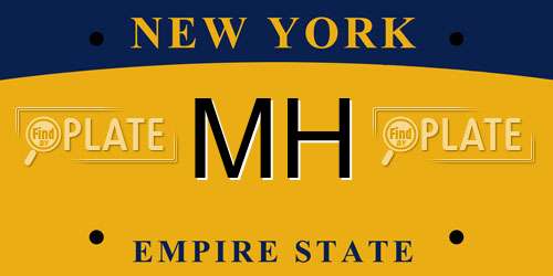 MH New York License Plate