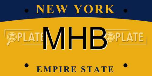 MHB New York License Plate