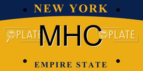 MHC New York License Plate