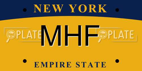 MHF New York License Plate