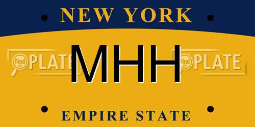 MHH New York License Plate