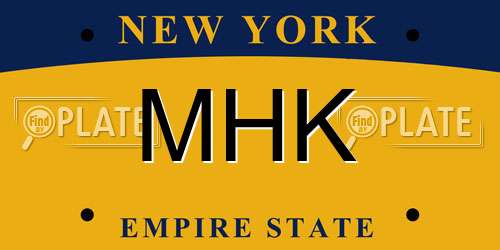 MHK New York License Plate