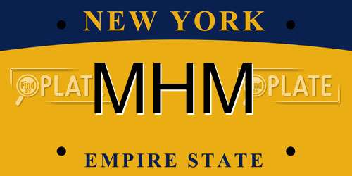 MHM New York License Plate