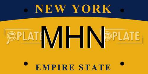 MHN New York License Plate