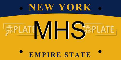 MHS New York License Plate
