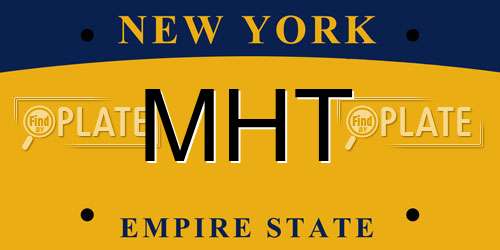 MHT New York License Plate