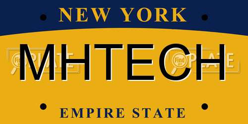 MHTECH New York License Plate