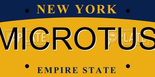 MICROTUS New York License Plate