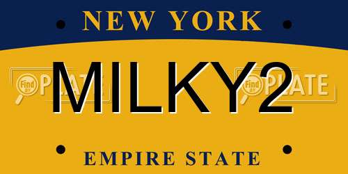 MILKY2 New York License Plate