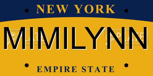 MIMILYNN New York License Plate