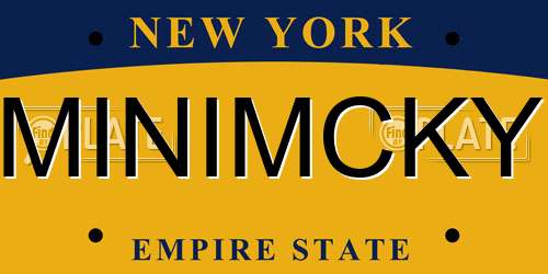 MINIMCKY New York License Plate