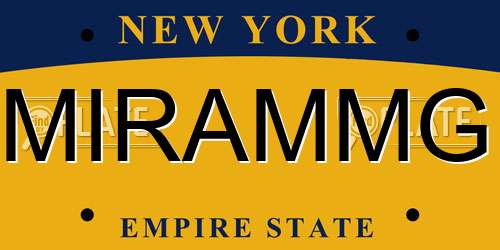 MIRAMMG New York License Plate