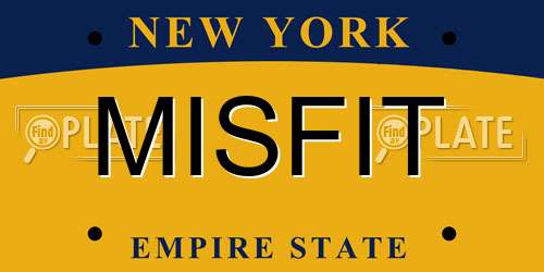 MISFIT New York License Plate