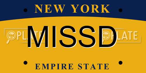 MISSD New York License Plate