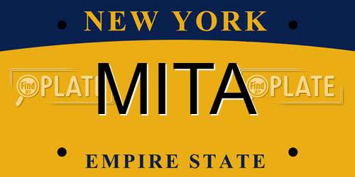 MITA New York License Plate