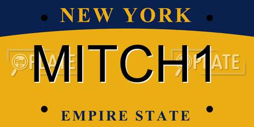 MITCH1 New York License Plate
