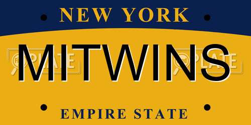 MITWINS New York License Plate