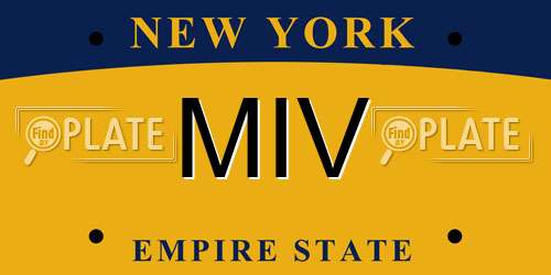 MIV New York License Plate