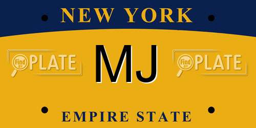 MJ New York License Plate