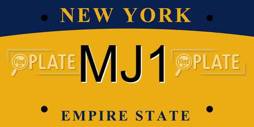 MJ1 New York License Plate