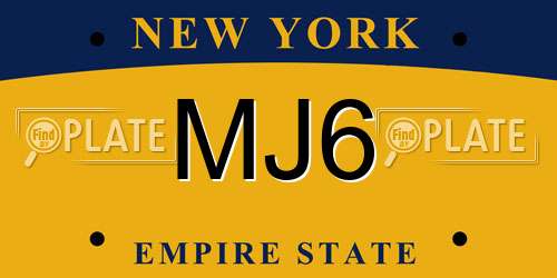 MJ6 New York License Plate