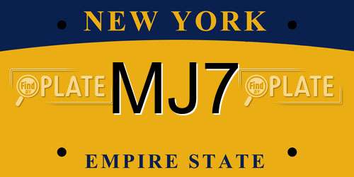 MJ7 New York License Plate