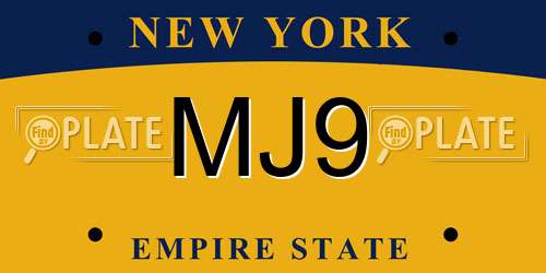 MJ9 New York License Plate