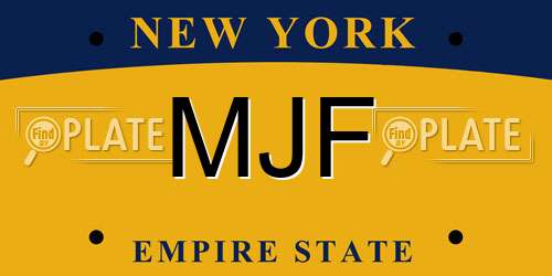 MJF New York License Plate