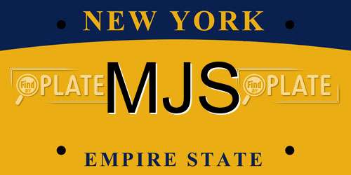 MJS New York License Plate