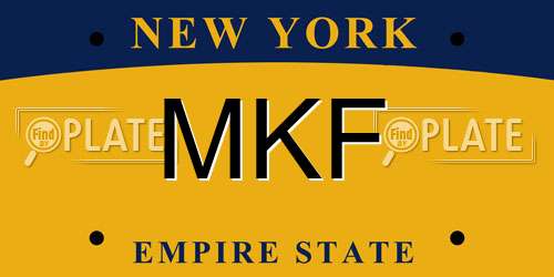 MKF New York License Plate