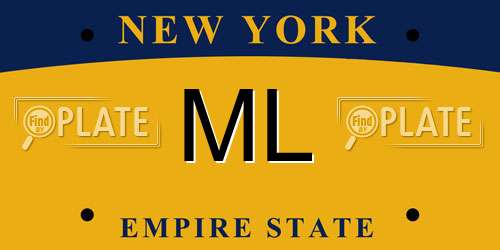ML New York License Plate