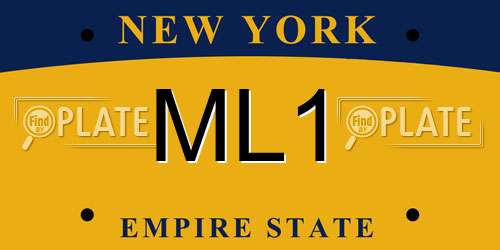 ML1 New York License Plate