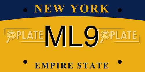 ML9 New York License Plate