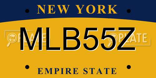MLB55Z New York License Plate