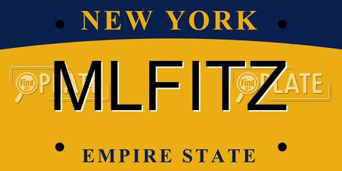 MLFITZ New York License Plate