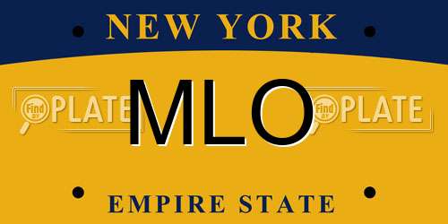 MLO New York License Plate