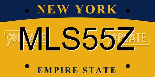 MLS55Z New York License Plate