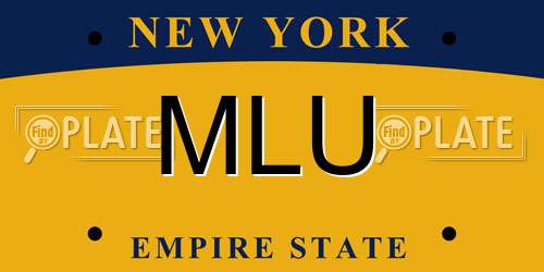 MLU New York License Plate