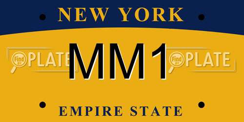 MM1 New York License Plate