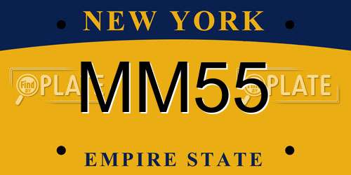 MM55 New York License Plate