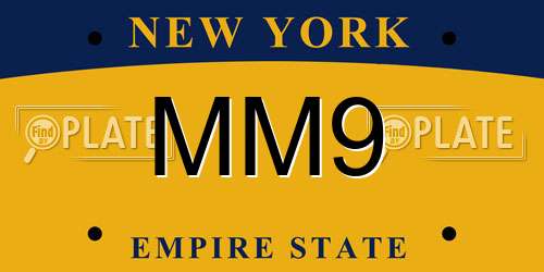MM9 New York License Plate
