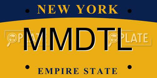 MMDTL New York License Plate