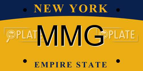 MMG New York License Plate