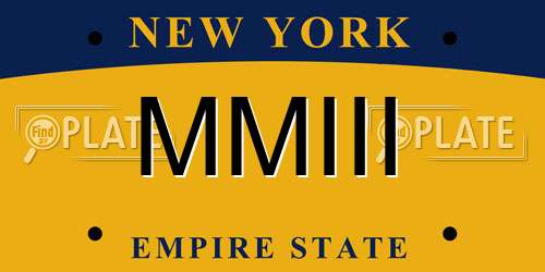 MMIII New York License Plate