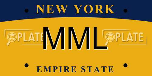 MML New York License Plate