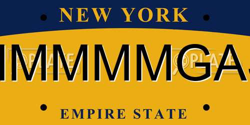 MMMMMGAS New York License Plate
