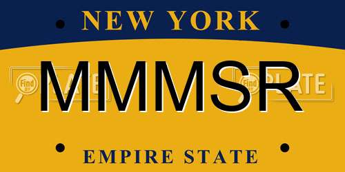 MMMSR New York License Plate