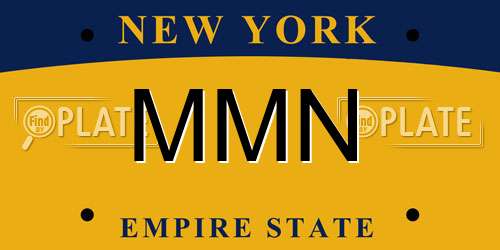 MMN New York License Plate